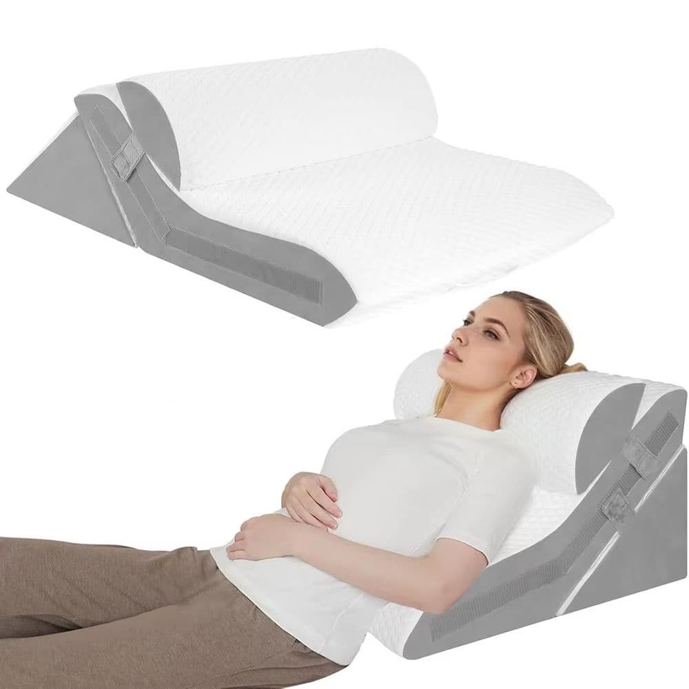 Adjustable 3-Piece Wedge Pillow Set for Sleeping, Acid Reflux, Snoring & Post-Surgery Comfort image 7
