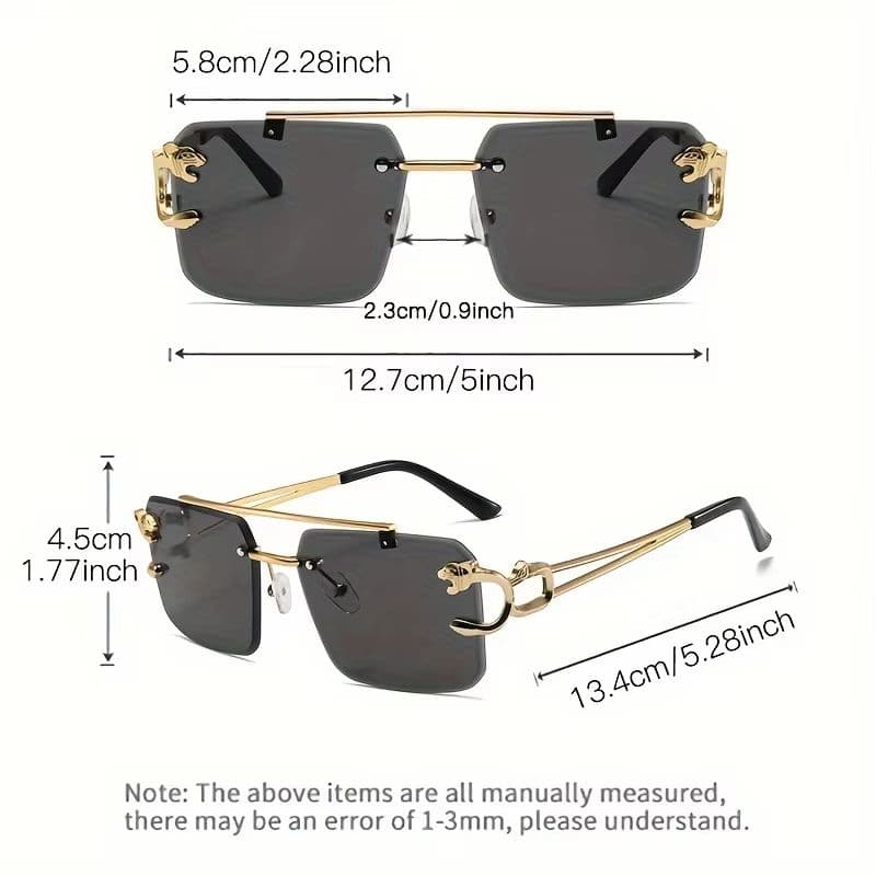 Golden Edge Frameless Luxury Sunglasses Anti Glare UV Protection Unisex Shades image 7