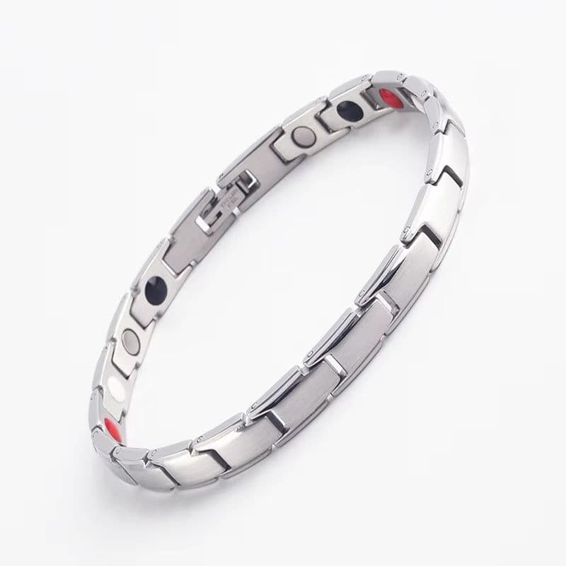 Vintage Copper Magnetic Bracelet for Men Pain Relief Therapy Link Chain with Double Row Magnets image 8