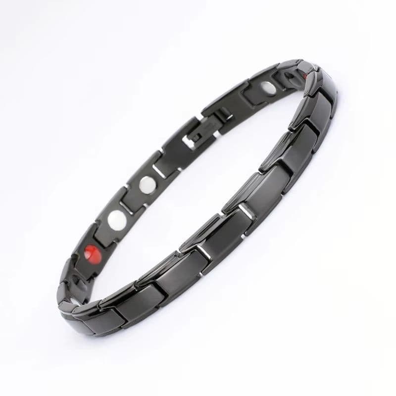 Vintage Copper Magnetic Bracelet for Men Pain Relief Therapy Link Chain with Double Row Magnets image 9