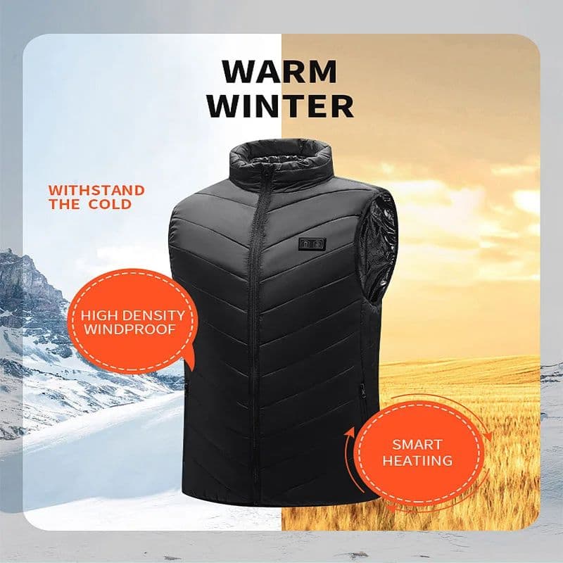 USB Heated Vest Electric Bodywarmer For Men & Women With Adjustable Zones image 3