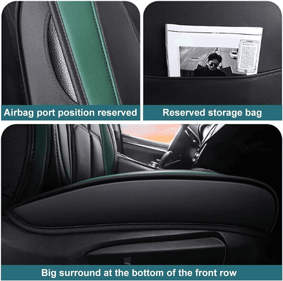 Full Leather Car Seat Cushion, All Inclusive Seat Cover, Driver's or Passenger Seat Cover, All Season Universal Pad image 7