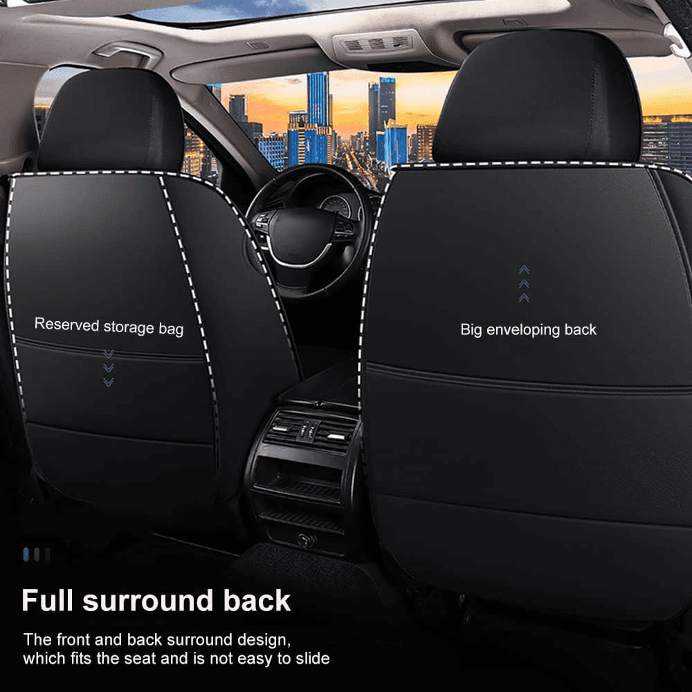 Full Leather Car Seat Cushion, All Inclusive Seat Cover, Driver's or Passenger Seat Cover, All Season Universal Pad image 4