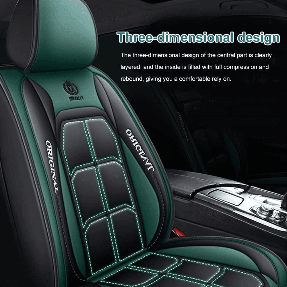 Full Leather Car Seat Cushion, All Inclusive Seat Cover, Driver's or Passenger Seat Cover, All Season Universal Pad image 5