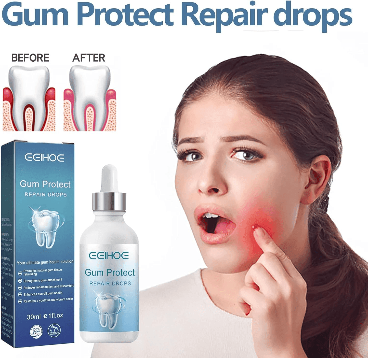 Rapid Repair Gums Serum, Instant Relief for Sensitive Teeth, Cavities & Gum Damage image 4
