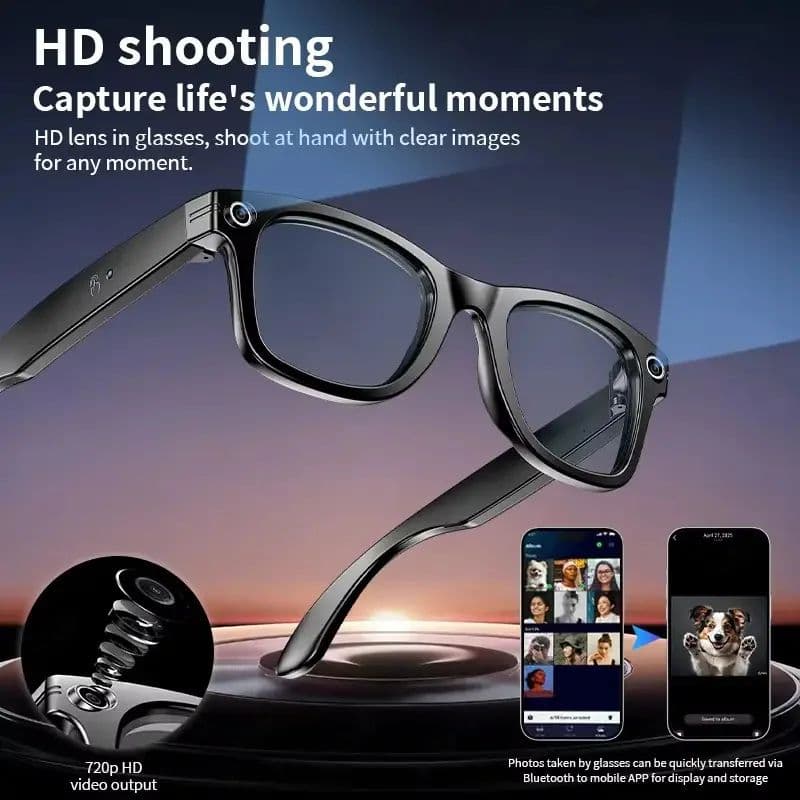 AI Smart Glasses with Camera, Bluetooth Call, Video Music Player for Men and Women image 5