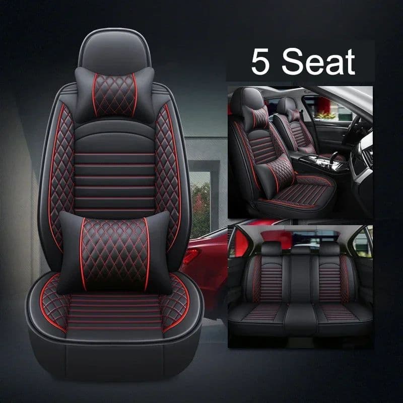 LuxRide PU Leather Car Seat Covers – Universal 5-Seat Full Set for Sedans and SUVs image 5