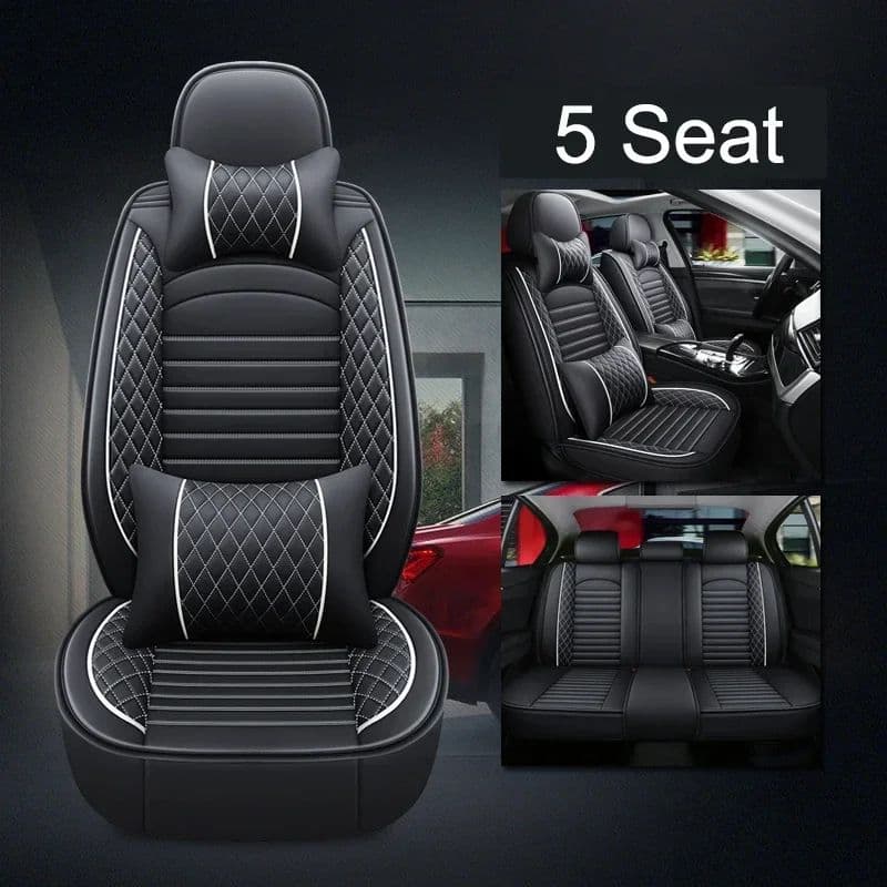 LuxRide PU Leather Car Seat Covers – Universal 5-Seat Full Set for Sedans and SUVs image 6