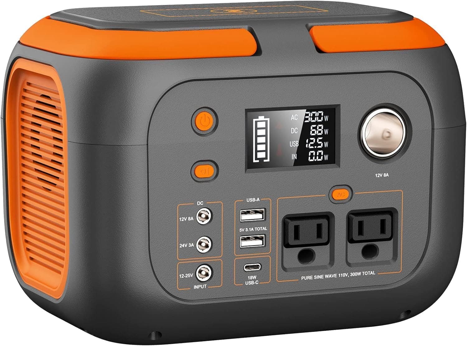 600W Portable Power Station with 110V AC Outlets Solar Generator Power Bank for Camping, Travel & Emergency Backup image 10