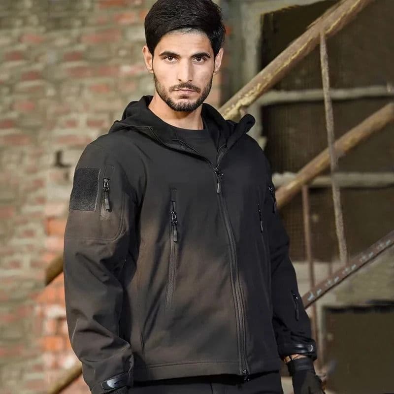 Winter Waterproof Tactical Jacket and Pants Set for Men with Fleece Lining and Outdoor Soft Shell image 2