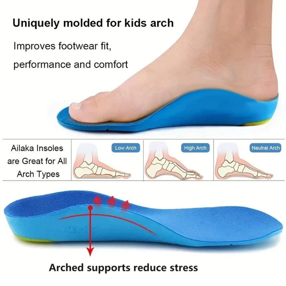 Kids Orthotic Insoles for Flat Feet and Arch Support with Comfortable Sports Cushioning image 7
