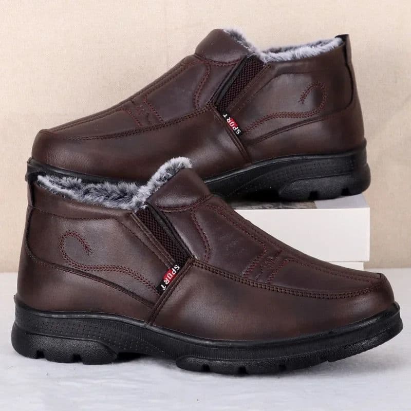 Men's Waterproof Casual Snow Boots, Winter Fashion Non-slip Cotton Shoes image 4