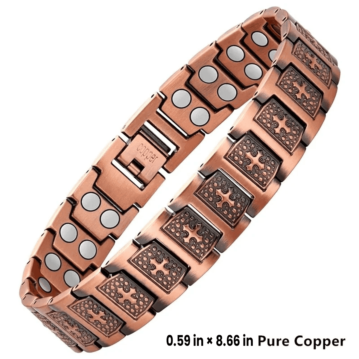 Pure Copper Magnetic Bracelet for Men with Adjustable Sizing Tool image 12