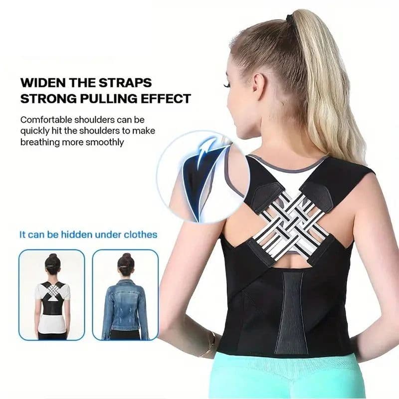 Adjustable Back Brace Posture Corrector for Full Back and Shoulder image 3