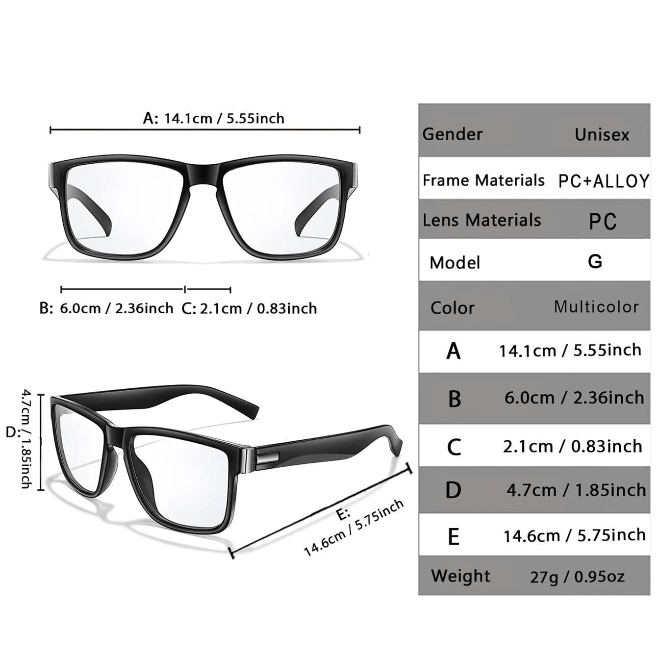 Adjustable Photochromic Reading Glasses with Classic Frame for Men Women image 4