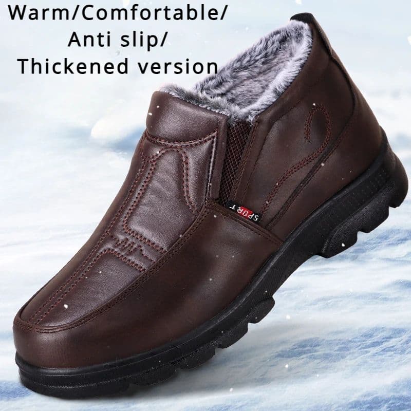 Men's Waterproof Casual Snow Boots, Winter Fashion Non-slip Cotton Shoes image 2