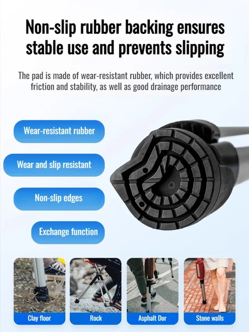 Lightweight Folding Cane with Seat, Portable Mobility Aid & Comfort image 6