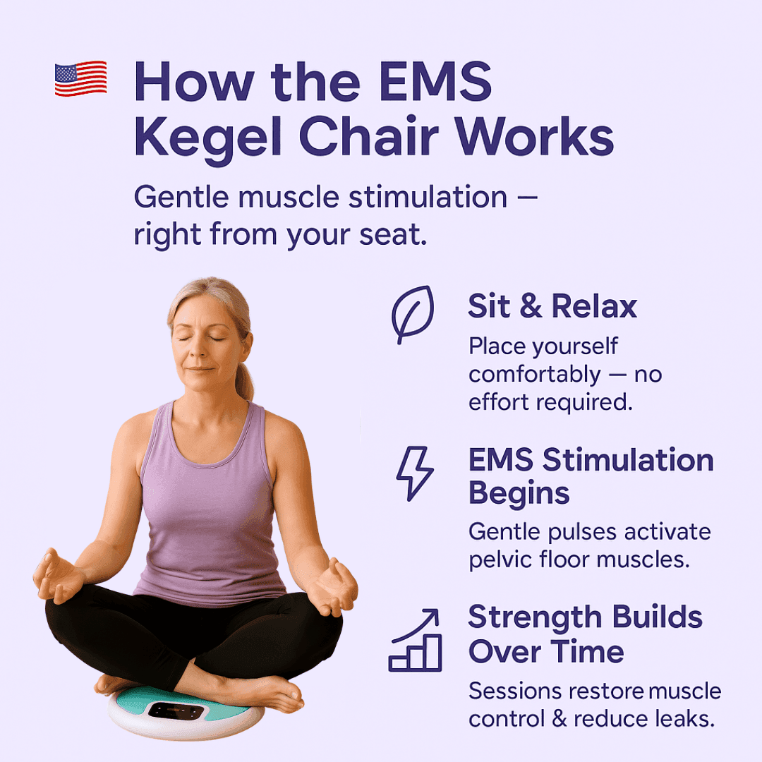 EMS Kegel Chair, Pelvic Floor Muscle Stimulation Machine for Incontinence Treatment & Postpartum Repair image 4