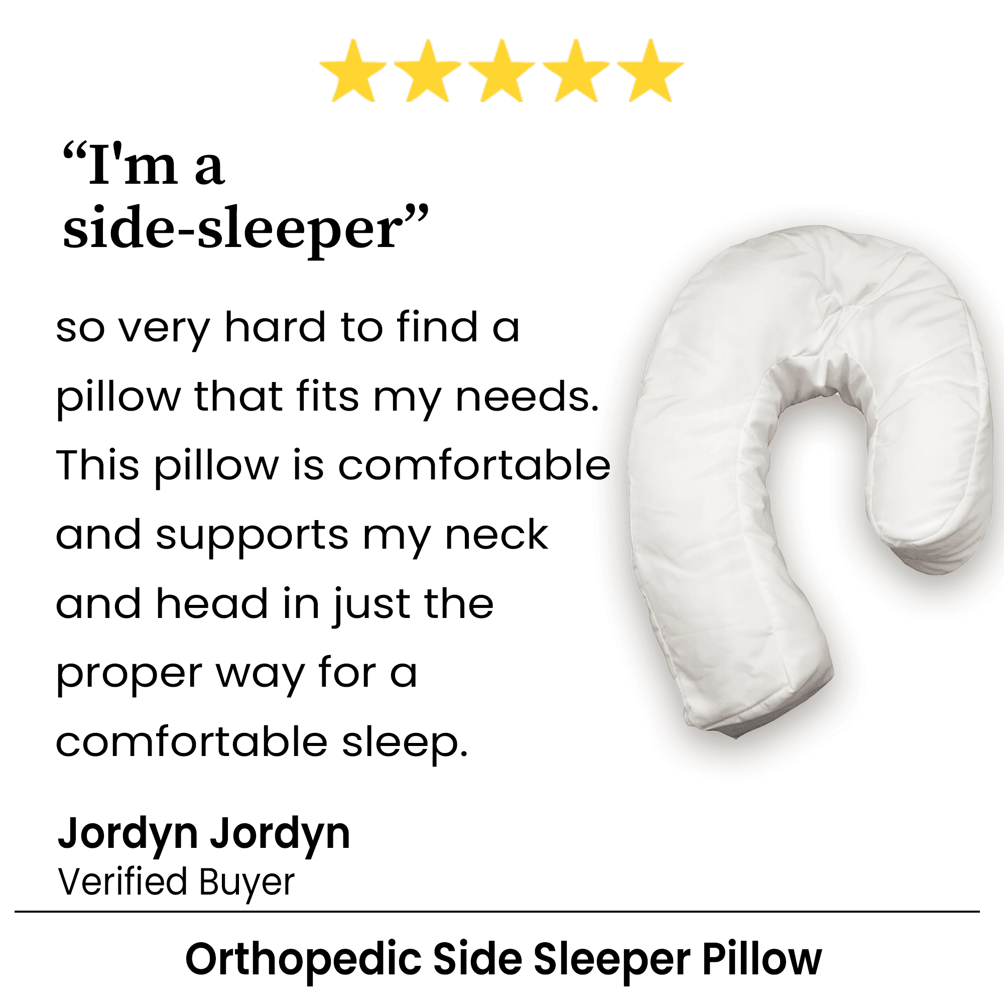 Orthopedic Side Sleeper Pillow With Ear Hole image 6