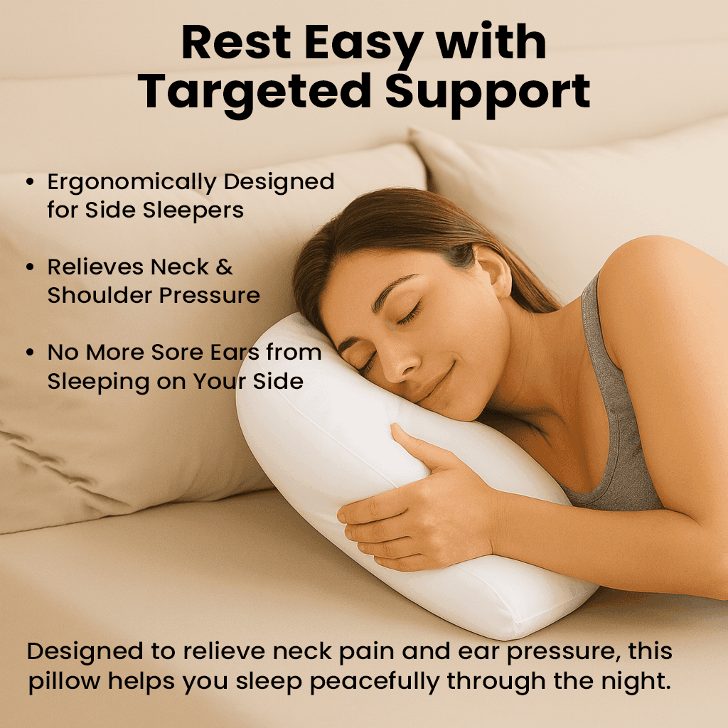 Orthopedic Side Sleeper Pillow With Ear Hole image 2