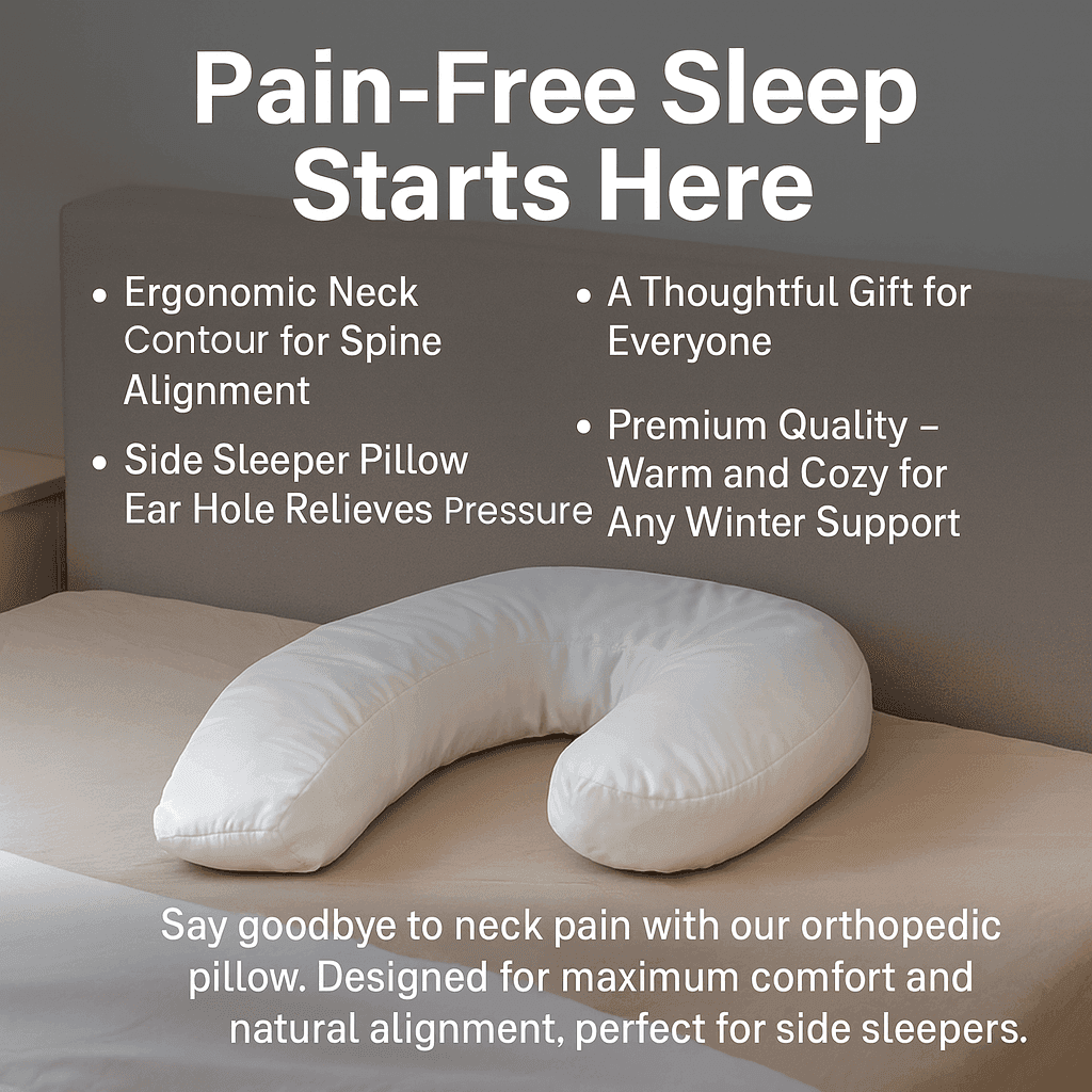 Orthopedic Side Sleeper Pillow With Ear Hole image 3