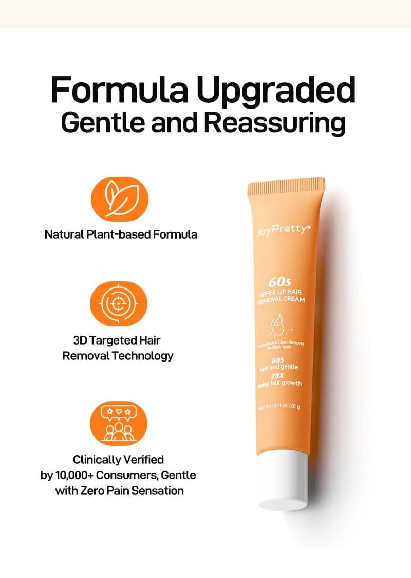 Fast Gentle Hair Removal Cream for Women, Whitening & Skin Care Depilation for Clear Lips and Underarms image 4