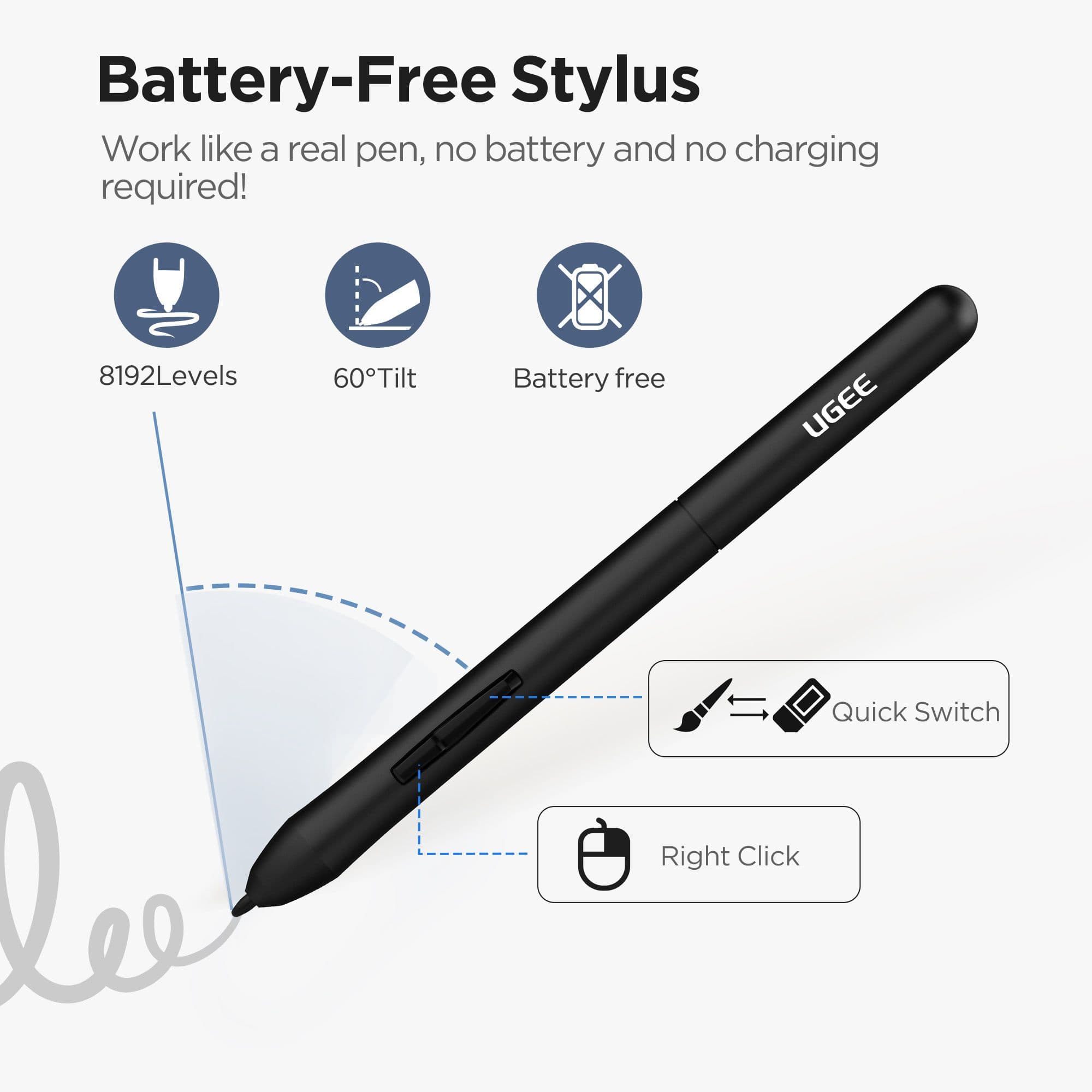 UGEE S640 Drawing Tablet – 6 Inch Pen Pad with 8192 Pressure Stylus for Android, Windows, Mac image 4