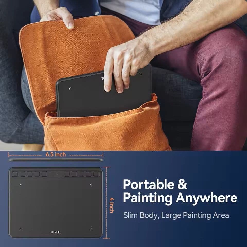 UGEE S640 Drawing Tablet – 6 Inch Pen Pad with 8192 Pressure Stylus for Android, Windows, Mac image 6