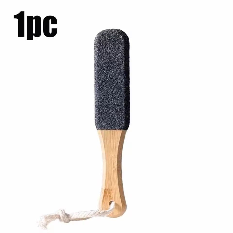 Bamboo Handle Foot File Natural Pumice Stone Pedicure Tool for Callus and Dead Skin Removal image 4
