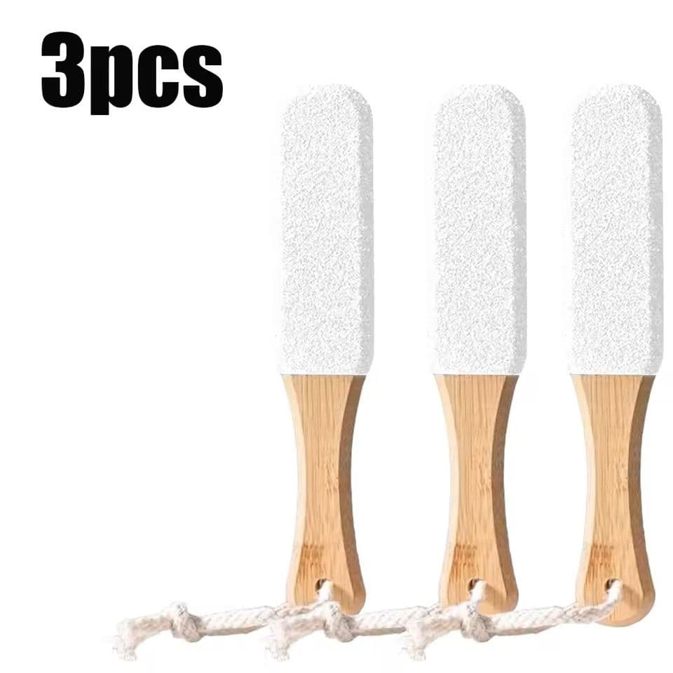 Bamboo Handle Foot File Natural Pumice Stone Pedicure Tool for Callus and Dead Skin Removal image 7
