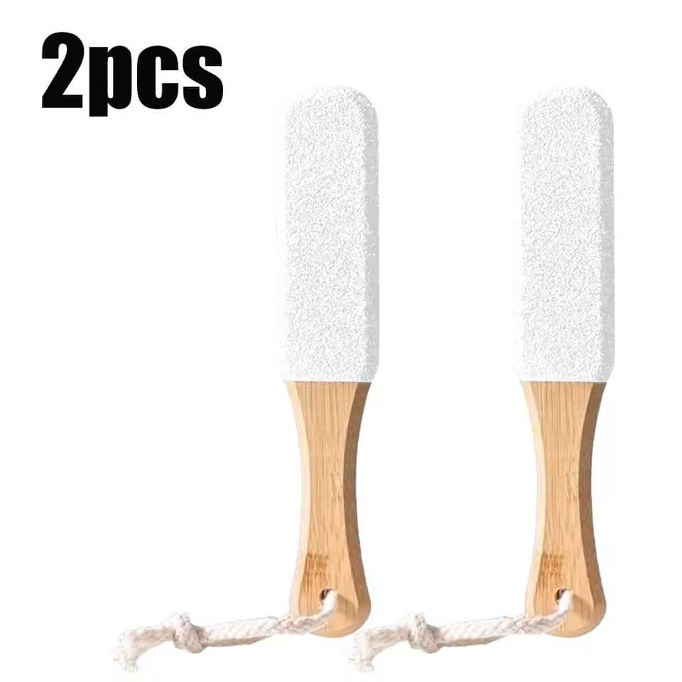 Bamboo Handle Foot File Natural Pumice Stone Pedicure Tool for Callus and Dead Skin Removal image 5