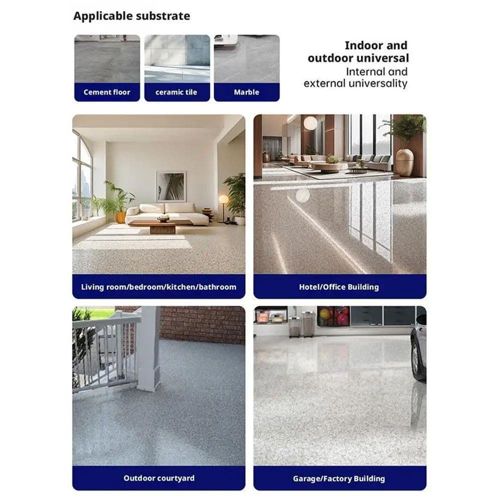 Luxury Marble Finish Epoxy Floor Coating Kit for Durable Glossy Home & Garage Floors image 5