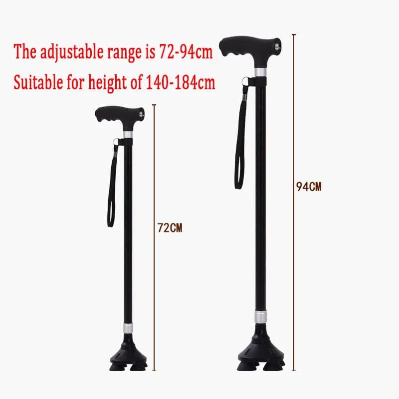 Premium Retractable Adjustable Walking Cane with LED Light for Seniors & Elders image 6