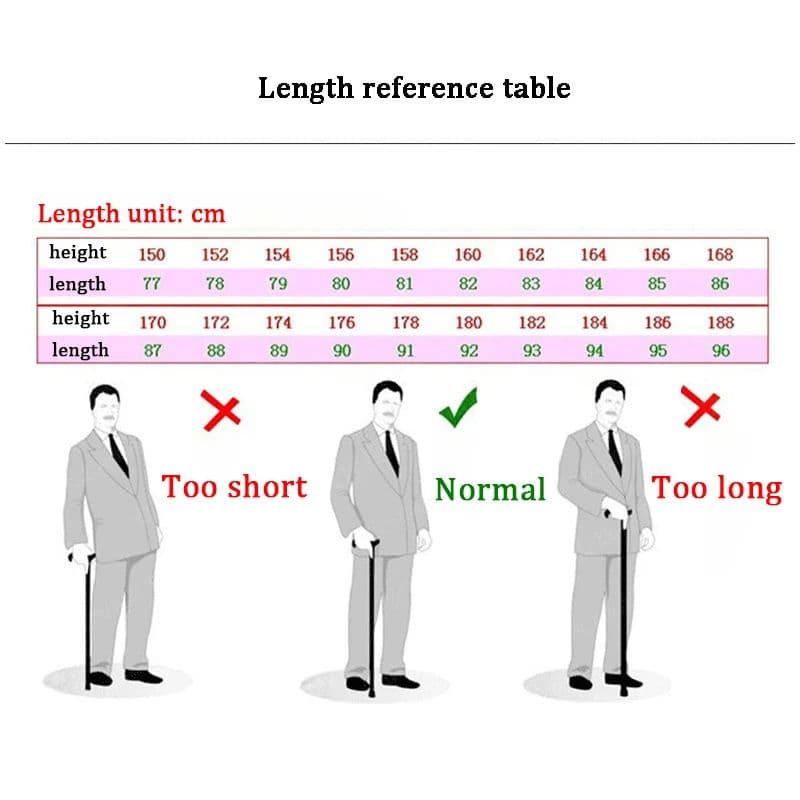 Premium Retractable Adjustable Walking Cane with LED Light for Seniors & Elders image 9