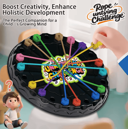 Childrens Puzzle Rope Challenge Board Game Interactive Logic Thinking Game for Kids image 3