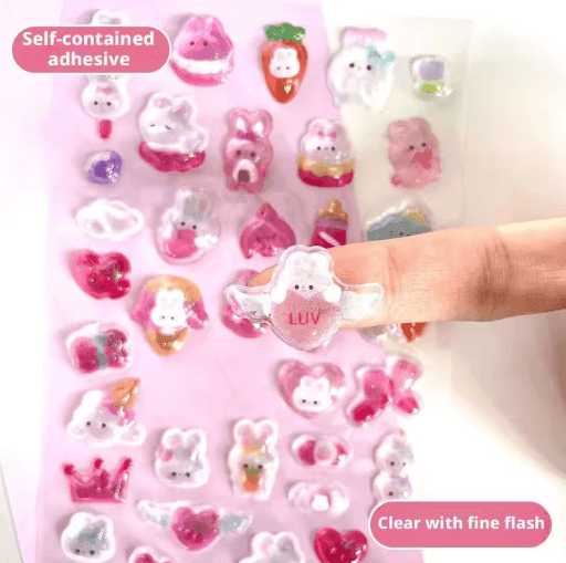 3D Puffy Stickers Cute Cartoon Craft & Journaling Stickers image 11