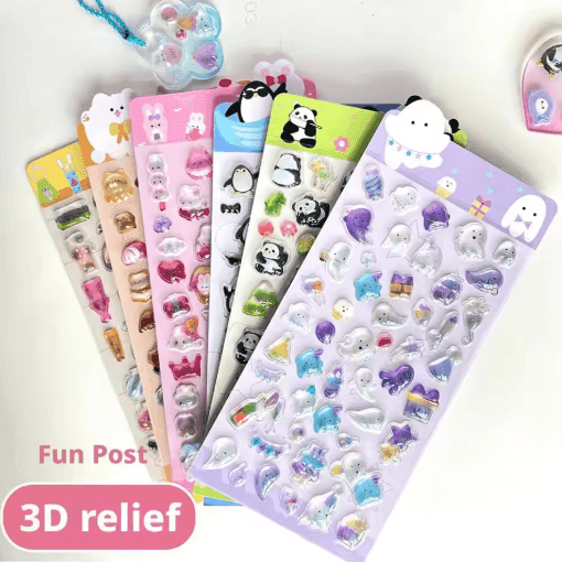 3D Puffy Stickers Cute Cartoon Craft & Journaling Stickers