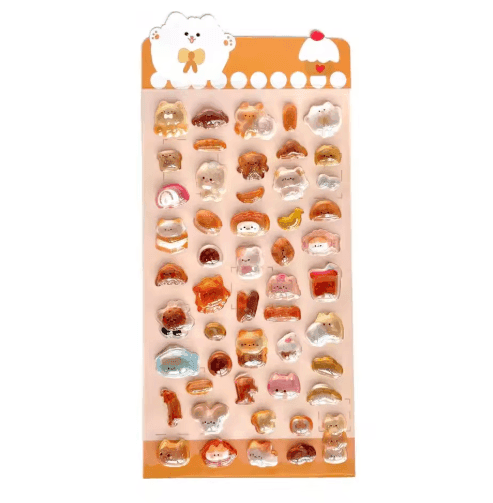 3D Puffy Stickers Cute Cartoon Craft & Journaling Stickers image 7