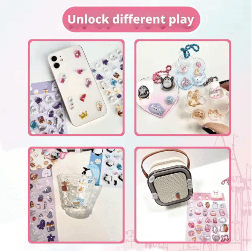 3D Puffy Stickers Cute Cartoon Craft & Journaling Stickers image 8