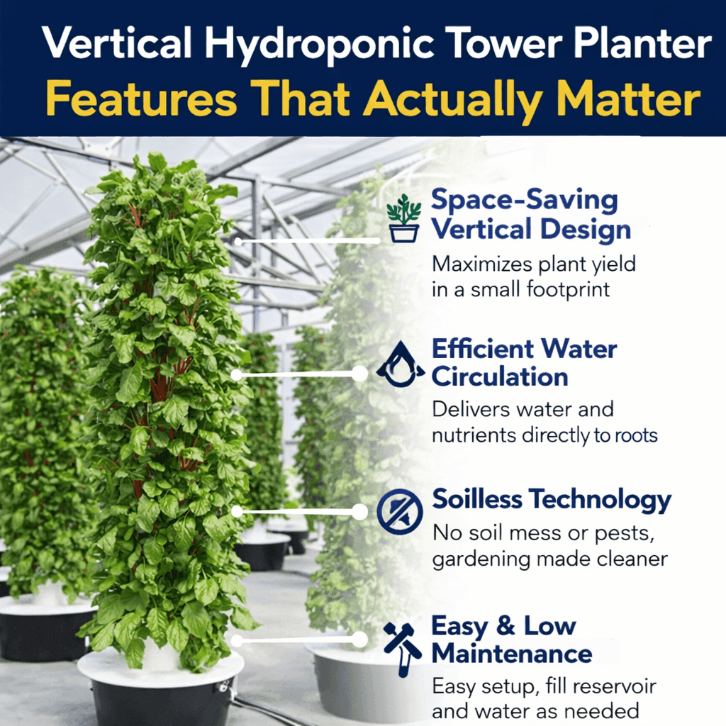 Vertical Hydroponic Tower Planter, Grow More in Less Space image 2