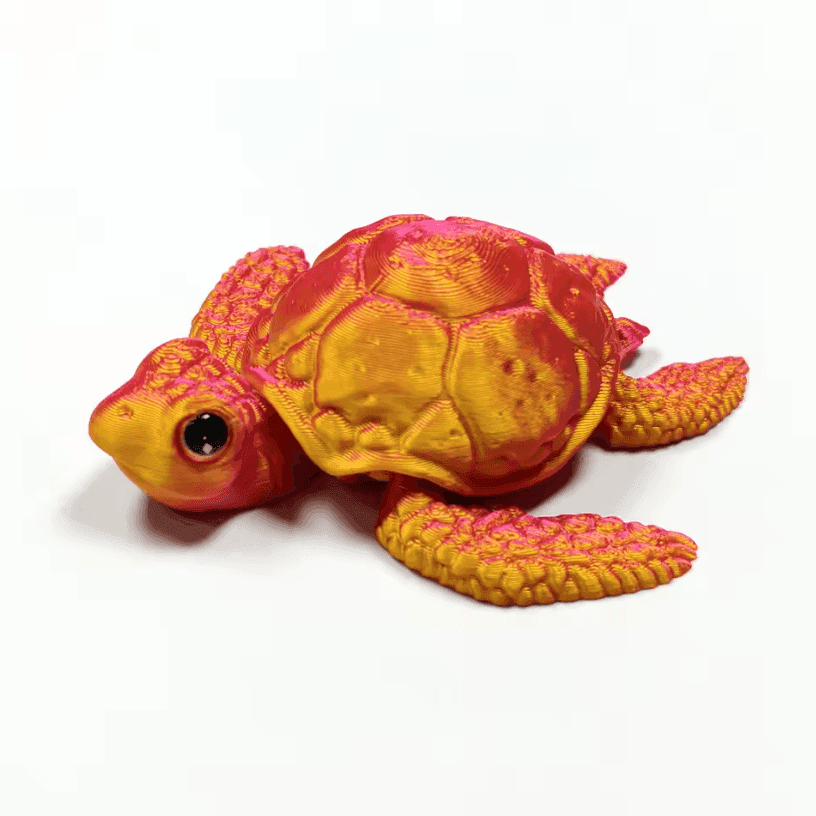 Set of 3D Printed Turtle Figurines with Movable Joint Desk Ornaments Creative Desktop Decorations and Holiday Gifts image 9