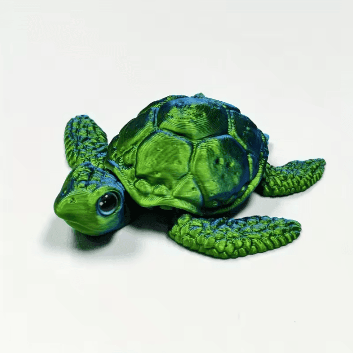 Set of 3D Printed Turtle Figurines with Movable Joint Desk Ornaments Creative Desktop Decorations and Holiday Gifts image 10