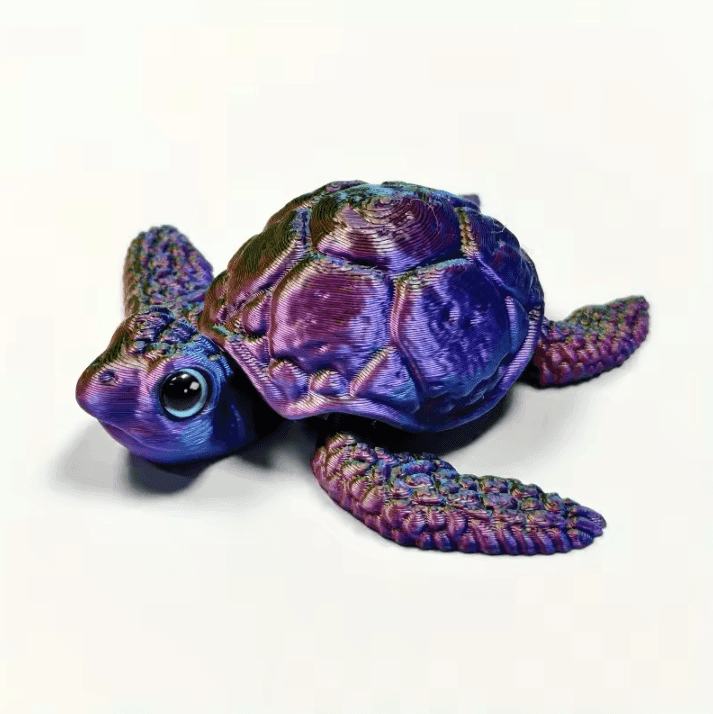 Set of 3D Printed Turtle Figurines with Movable Joint Desk Ornaments Creative Desktop Decorations and Holiday Gifts image 3