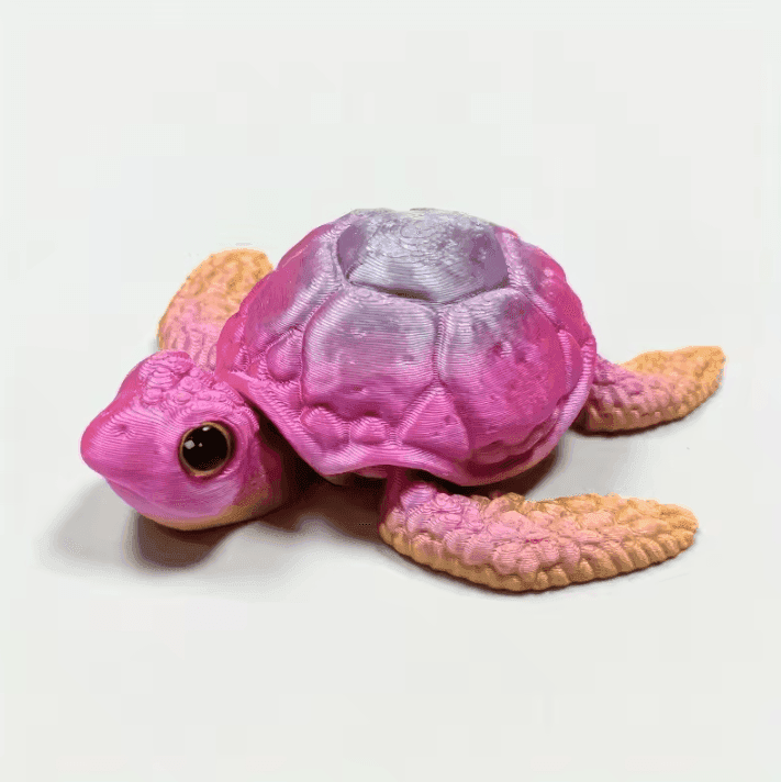 Set of 3D Printed Turtle Figurines with Movable Joint Desk Ornaments Creative Desktop Decorations and Holiday Gifts image 4