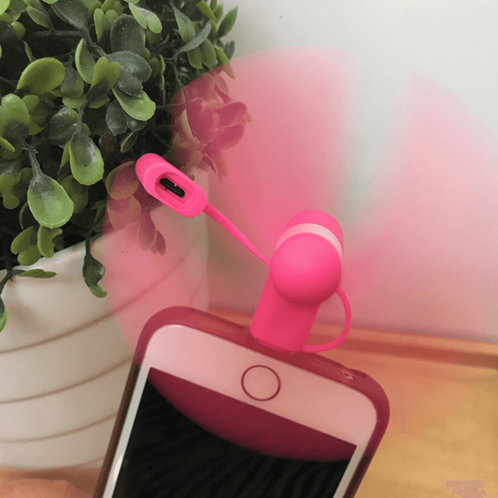 Portable USB Phone Fan Attachment for iPhone & Android – Silent Mini Cell Phone Fan