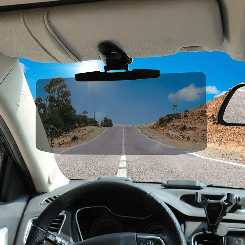 Car Anti Glare Mirror Sun Visor, Anti UV Strong Light Vehicle Sunshade