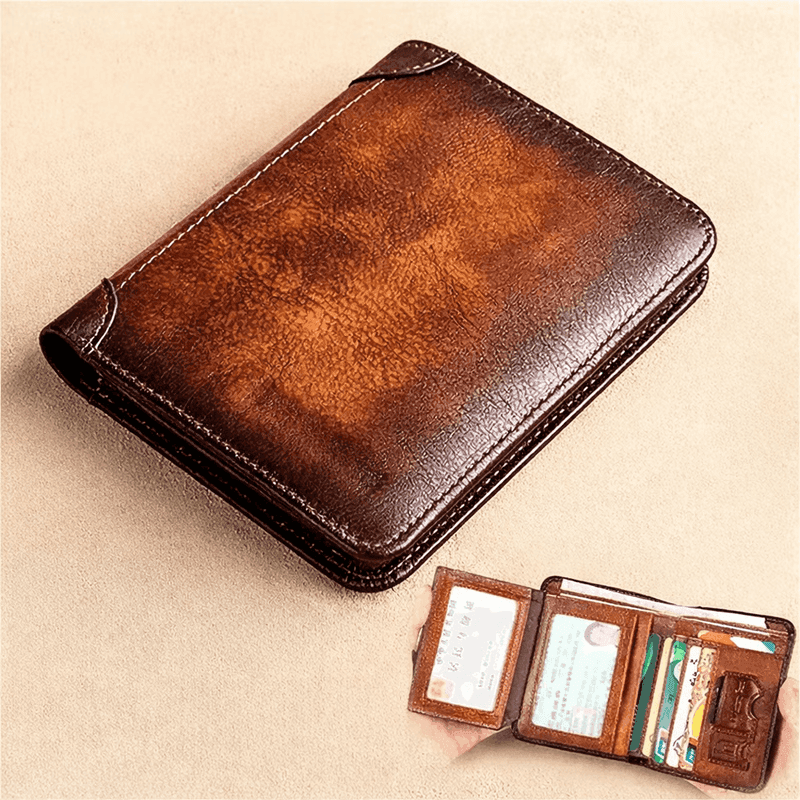 Men's RFID Blocking Wallet Trifold Card Holder for Secure Everyday Carry